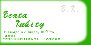 beata kukity business card